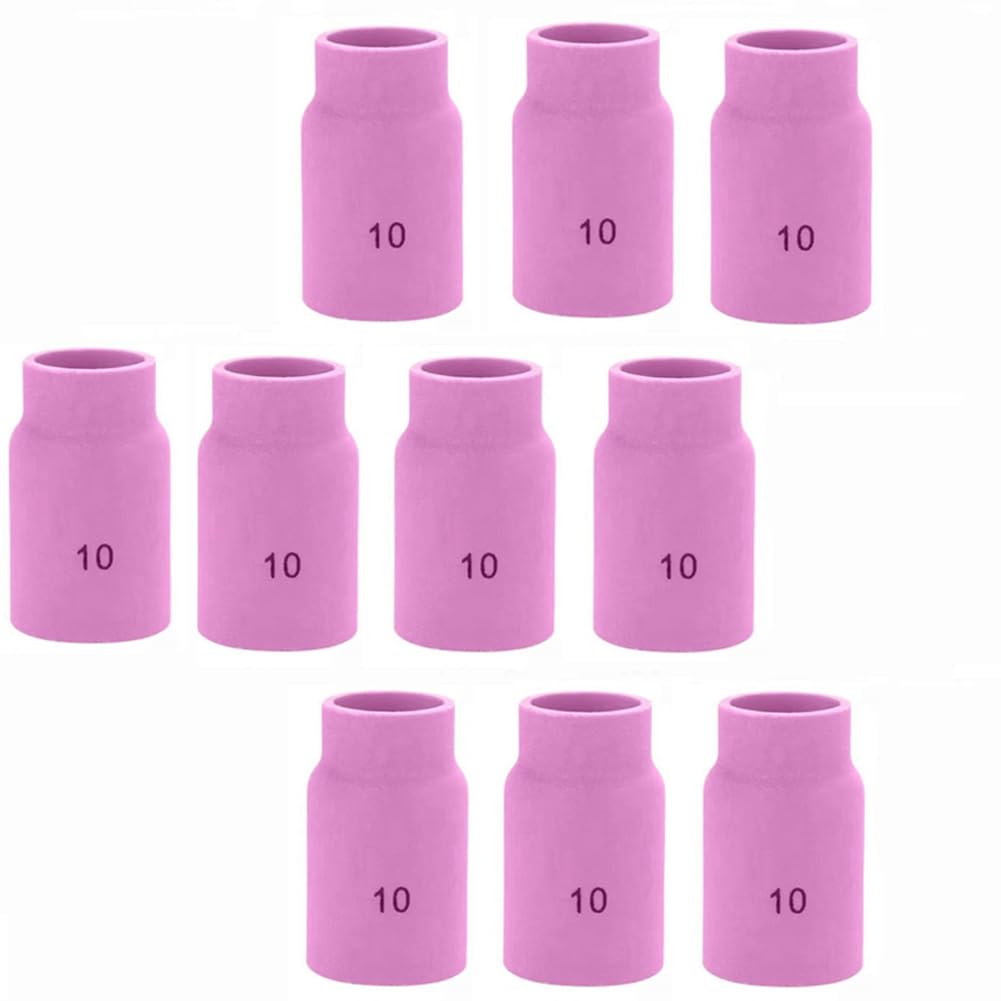 TIG Ceramic Nozzle Collet Back Cap 10pcs Set for WP-17/18/26 TIG Welding Torch 10# 54N12 10pcs