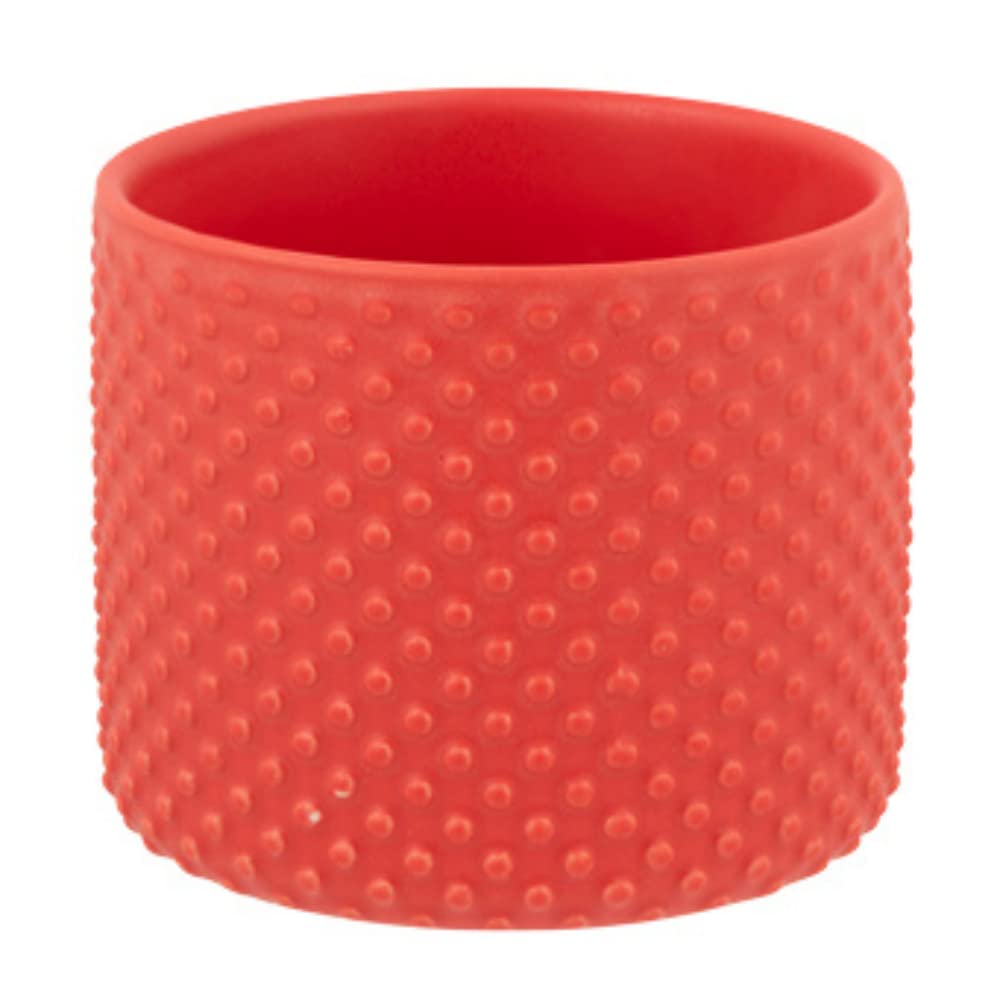 FabFinds Indoor Planter Indoor Decorative Flower Plant Pots (12cm, Red Bobble)