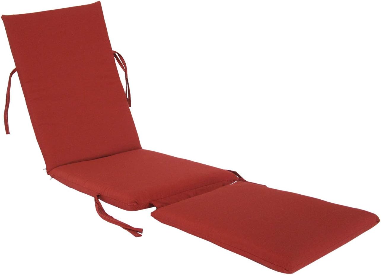 Made in USA Steamer Chair Cushion Sunbrella Canvas Henna