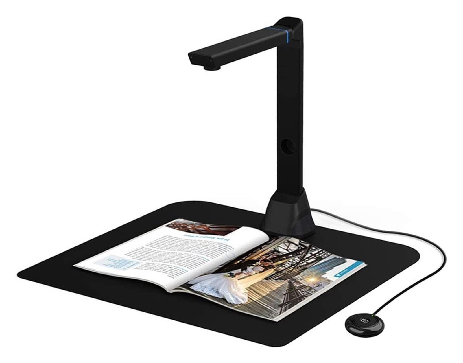 Escáner portátil, Vk16 Libro Documento Scanner High Definition 1 6MP Escáner Portátil for Office Teachercapture Tamaño A3 Multi-Idioma(E-U)