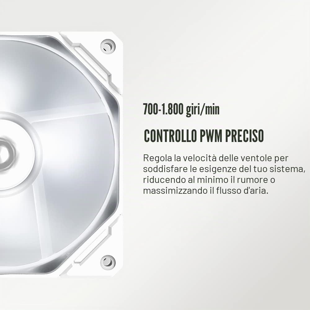 ID-RAFFREDDAMENTO FROSTFLOW X 240 NEVE CPU Acqua Cooler AIO 240mm CPU Liquid Cooler LED Bianco 2x120mm PWM Ventole, Intel LGA1700/1851/1200/115X/, AMD AM5/AM4