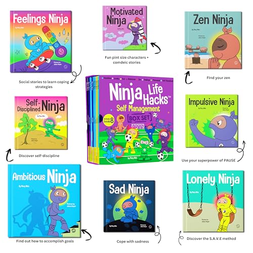 Ninja Life Hacks Self Management 8 Book Box Set (Books 33-40: Impulsive, Lonely, Sad, Ambitious, Zen, Feelings, Motivated, Self Disciplined) - Image 3