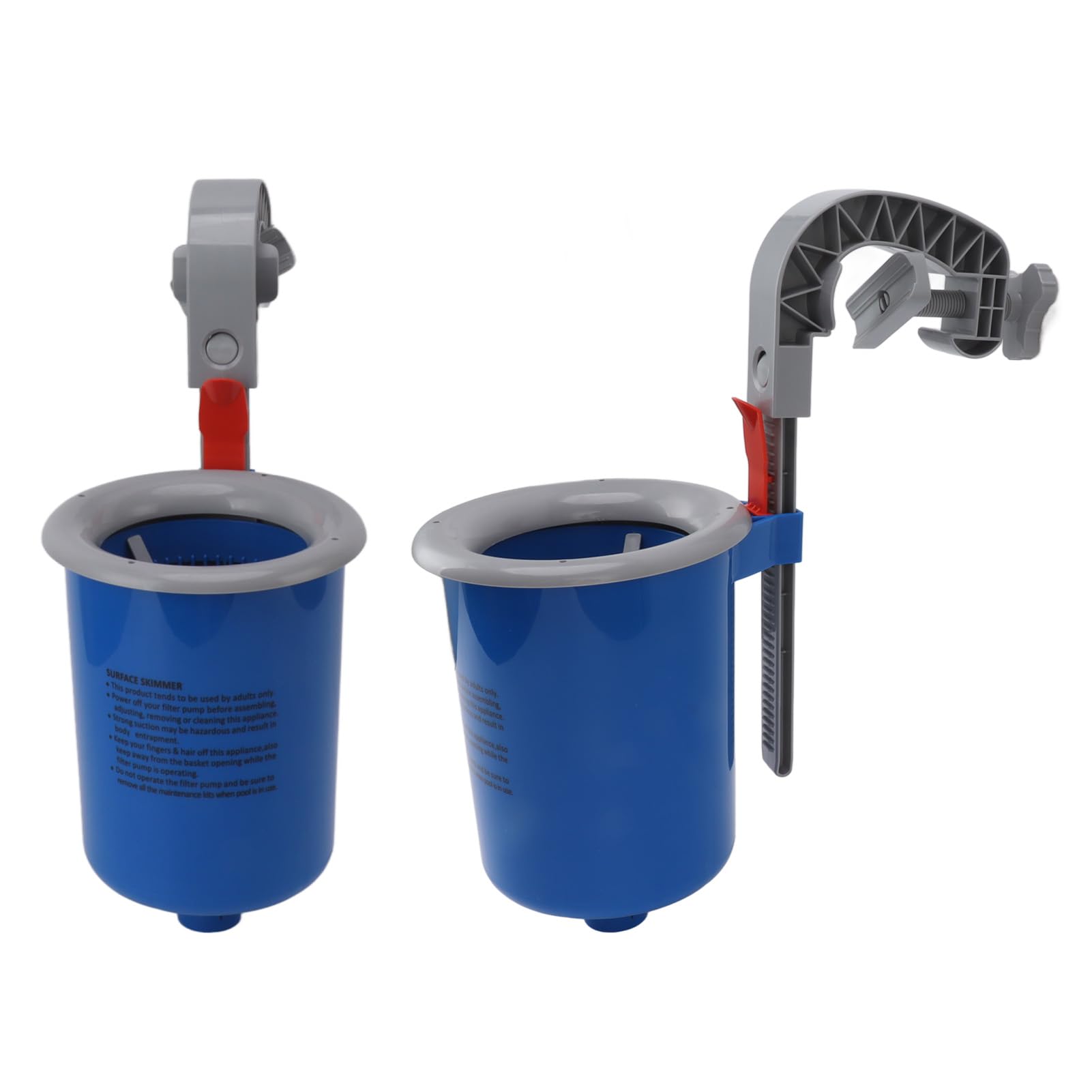 HERCHR Skimmer di Superficie per Piscina Fuori Terra, Skimmer Automatico per Montaggio a Parete Blu, Skimmer di Superficie per Montaggio a Parete, detriti galleggianti per Piscina con