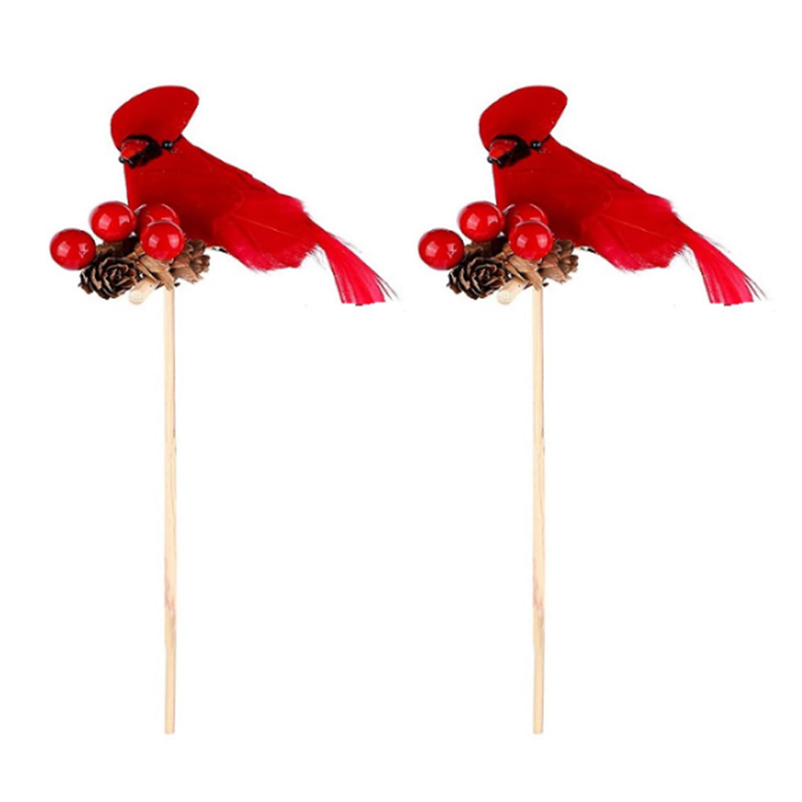 Elnwnnkc Of 2 Artificial Bird Garden Accessory Beautiful Flannel Bird Adornment for Creative Landscaping Projects Home and Garden Decors