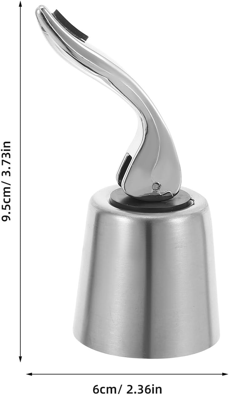 2 Pcs Stainless Steel Wine Stopper Reusable Leak Proof Bottle Closure