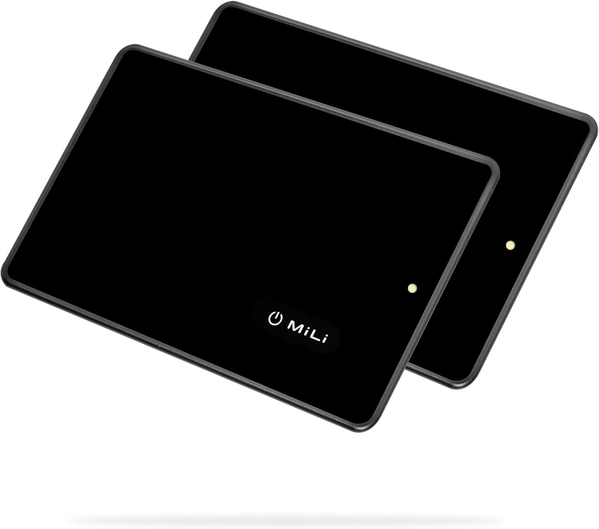MiLi MiCard • Wireless Rechargeable Wallet Tracker Card, Thin Bluetooth Tracking Card, Credit-Card Sized Wallet Finder, Passport Finder, Works with Apple Find My iOS Only, 2 Packs
