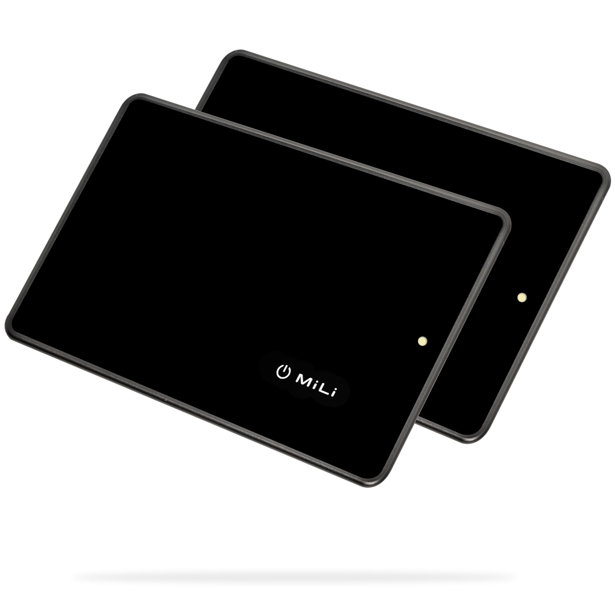 MiLi MiCard • Wireless Rechargeable Wallet Tracker Card, Thin Bluetooth Tracking Card, Credit-Card Sized Wallet Finder, Passport Finder, Works with Apple Find My iOS Only, 2 Packs