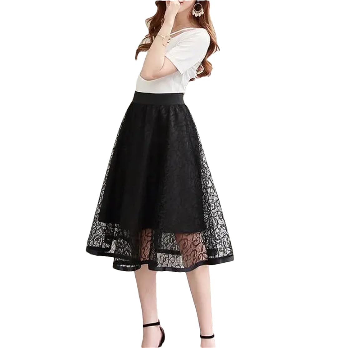 人気★MA JOURNEE★APPLIQUE LACE SKIRT Journee Skirt