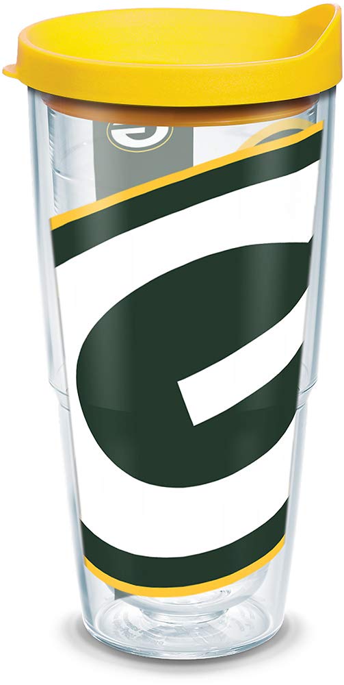 Tervis Plastic Made in USA Double Walled NFL Green Bay Packers Insulated Tumbler Cup Keeps Drinks Cold & Hot, 24oz, Colossal