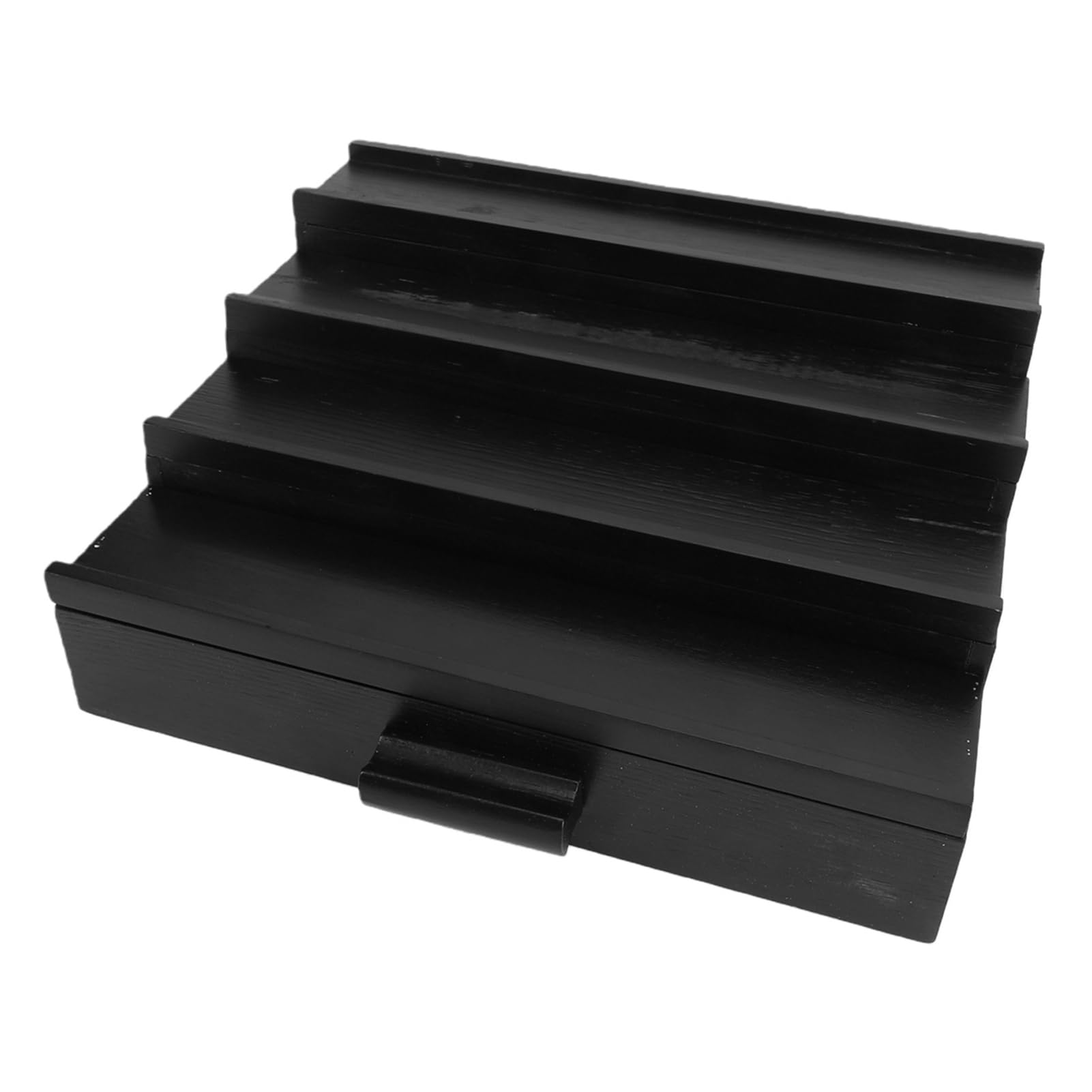YUYTE Stojak na Perfumy z Drewna Sosnowego, 4-poziomowy Organizer na Perfumy z szufladą i Ukrytym Schowkiem, Szafka Nocna dla Mężczyzn, Czarna (Styl 3 (4 warstwy) 12,6 x 11,5 x 5, cala)