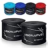 LIBERLUPUS-Elastic-Professional-120180-Inch-Hand-Wraps-for-Men-Women-Boxing-Gloves-Martial-Arts-Wraps-with-Hand-Wrist-Support-Stretch-Boxing-Handwraps-for-Kickboxing-Muay-Thai-MMA-Pair LIBERLUPUS Elastic Professional 120/180 Inch Hand Wraps for Men Women, Boxing Gloves Martial Arts Wraps with Hand & Wrist Support, Stretch Boxing Handwraps for Kickboxing Muay Thai MMA (Black, 180)