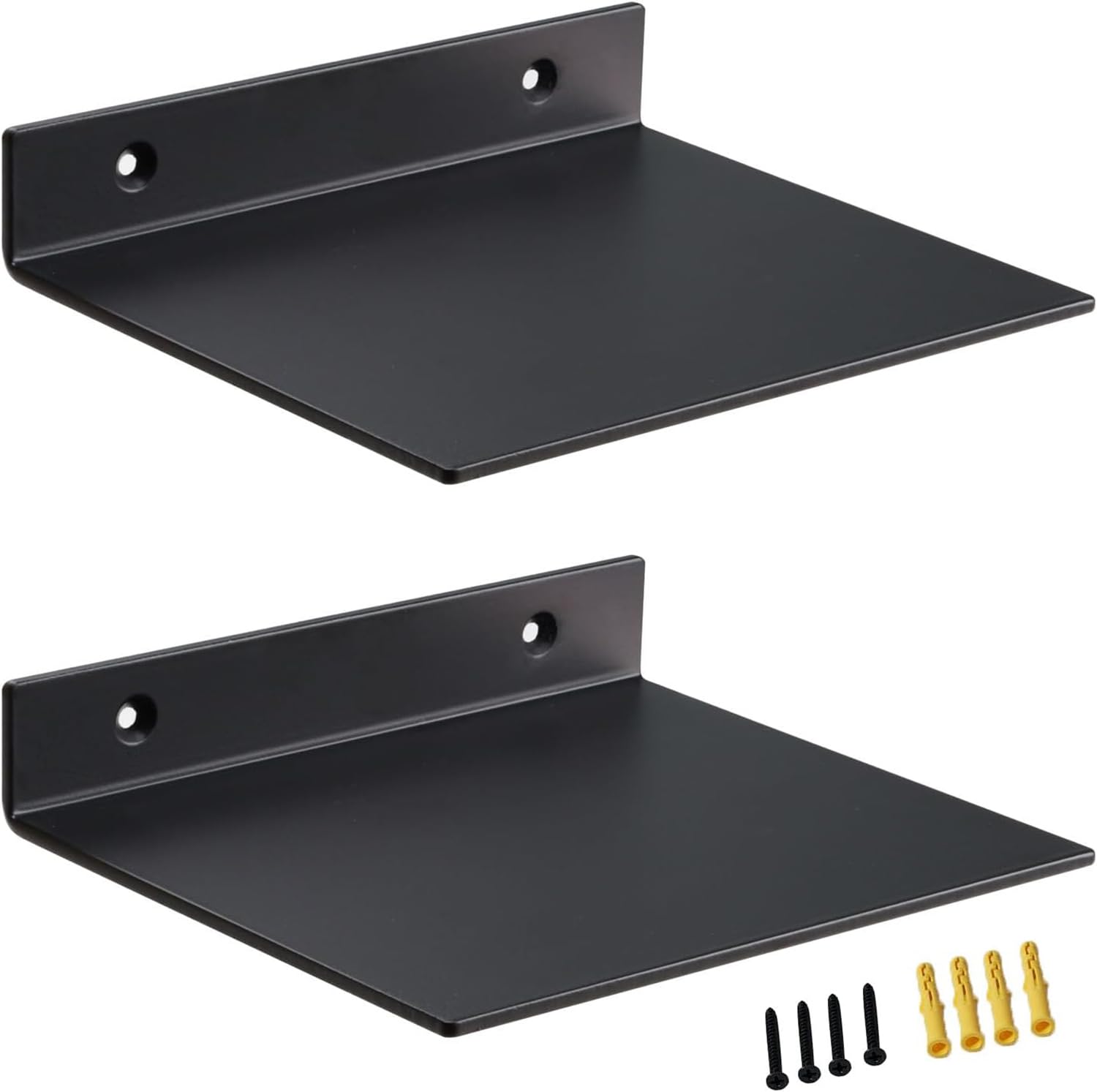 PARIKSHIT SUBLIMATION WITH DEVICE OF PS Black Acrylic Wall Rack Shelf Plant Stand for Living Room Bedroom Home Decor Bathroom Kitchen (Floating Shelf, 8 X 8 INCH - Pack of 2)-image-11