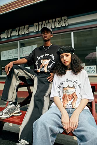 Graphic Tees Men, Vintage Y2K Printed T-Shirt, Summer Unisex Crew Neck Cotton Tops, Casual Shirt for Men, Women4