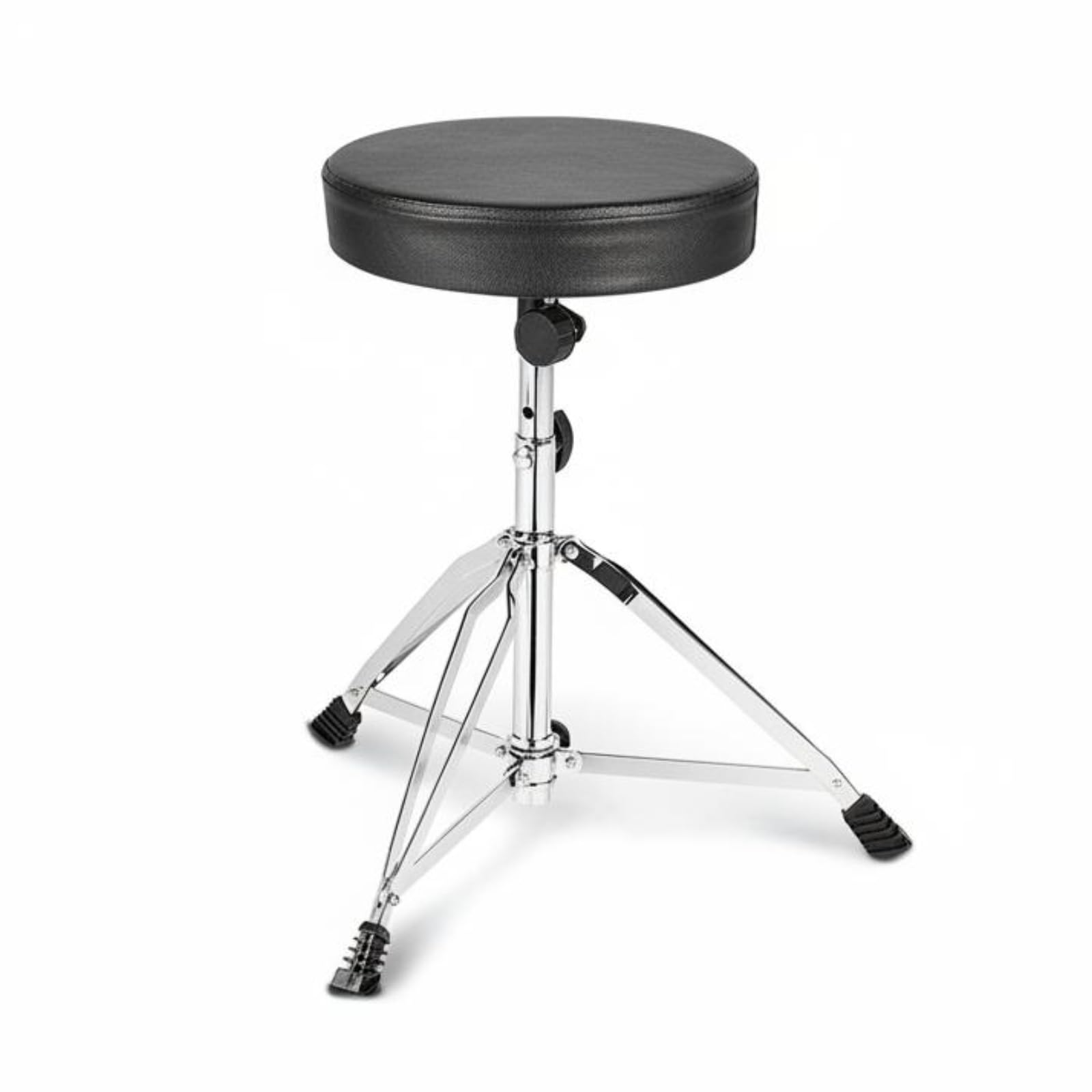 TISHITA Taburete Batería con Asiento Redondo Acolchado y Base Antislizante con Patas Goma Acuado para Músicos en Escenarios y Estudios