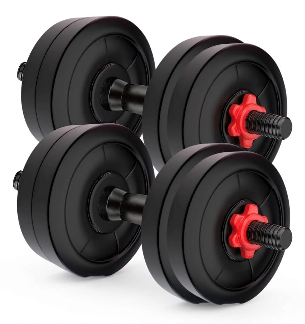 Adjustable Dumbbell Set (8kg to 22kg) – All-in-One Strength Training Weights for Home Gym, Compact Space-Saving Design with Non-Slip Grip & Secure Locking System (Pair) (8 Kg)-image-13