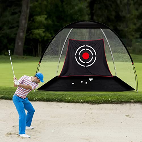 Golf Practice Hitting Nets For Backyard Driving Indoor Use Heavy Duty Practice Golf Driving Nets For Backyard Premium Portable Golf Impact Nets Cages With Frame And Net For Kids Men 10X7 Ft #TOP2