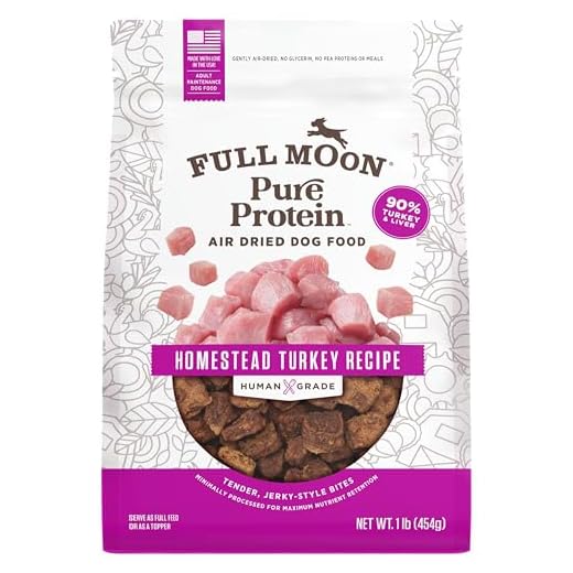 Full Moon Pure Protein Air Dried Dog Food | Homestead Turkey Recipe 1lb