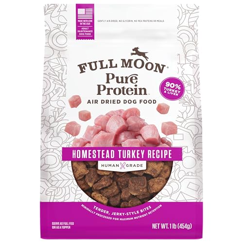 Full Moon Pure Protein Air Dried Dog Food | Homestead Turkey Recipe 1lb