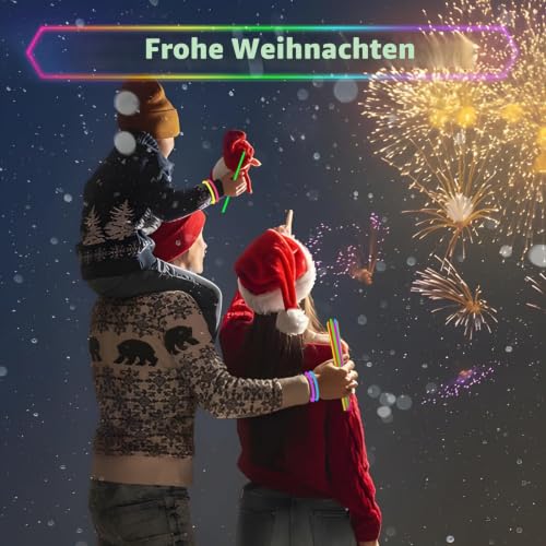 Kangtaixin Knicklichter Leuchtstäbe - 100 Knicklichter Party Set für Kinder mit 100 Verbinder Mitgebsel Kindergeburtstag, Gastgeschenke… – Ansicht 5