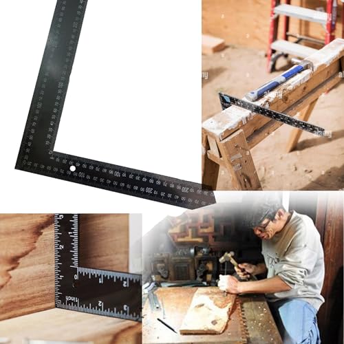 Image of Malfah L Square Ruler Aluminum Alloy Carpenter L Shape Angle Square Ruler,250 mm 600 mm MAF 400 MMX600 MM 16 inch X 24 inch