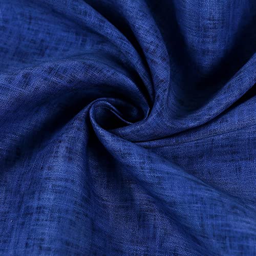 Tela de lino de textura de dos tonos suave paño de lino puro para coser vestido material de revestimiento por el metro verde blanco azul