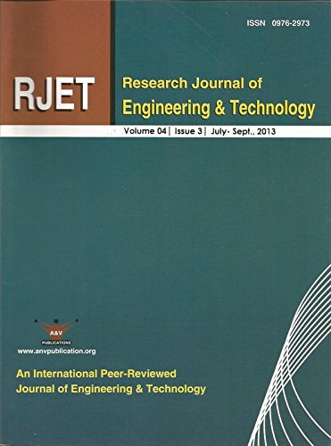 Research Journal Of Engineering & Technology, Vol. 04 | Issue 3 | July-Sept. 2013 (ISSN - 0976-2973)