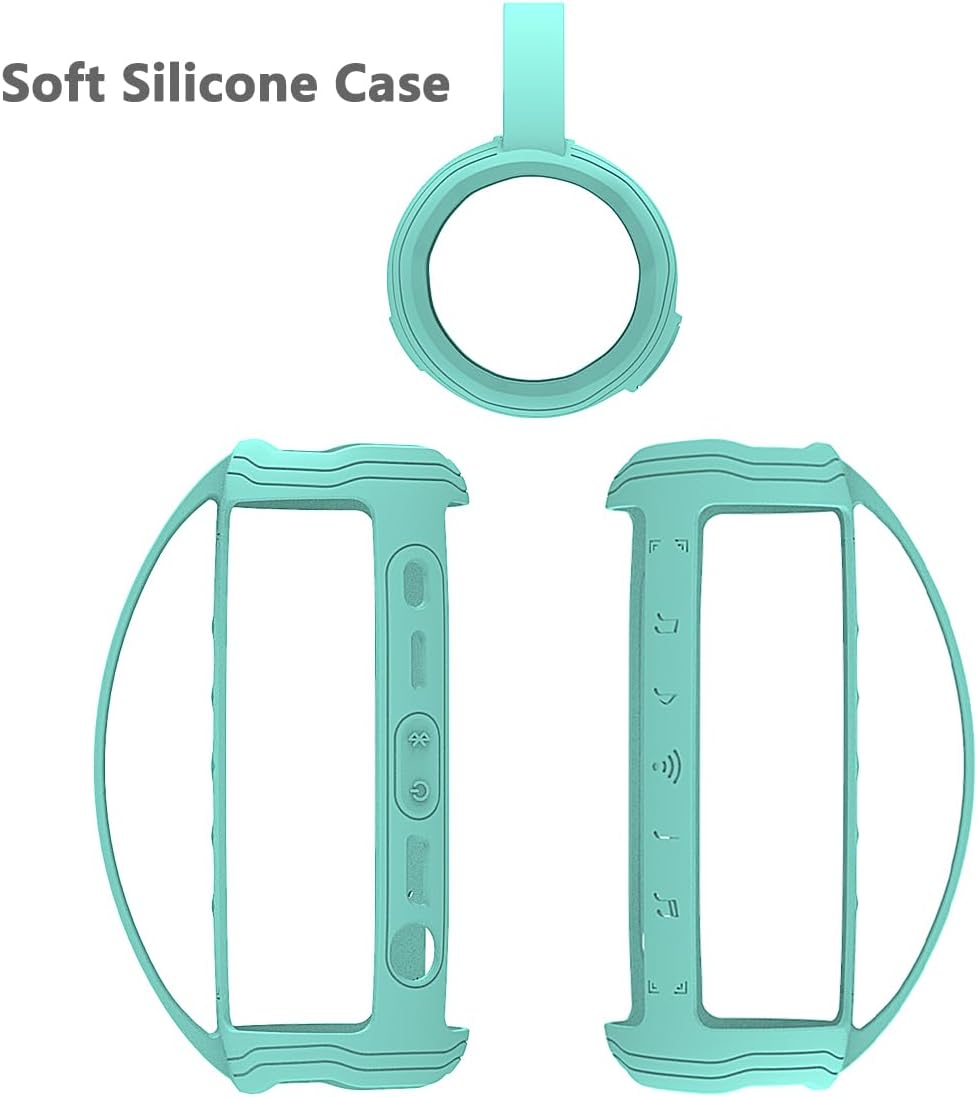 JCHPINE Silicone Cover Case for JBL Flip 6 Portable Bluetooth Speaker, Protective Carrying Holder for JBL Flip 6 Speaker Accessories (Teal Case) - Image 7