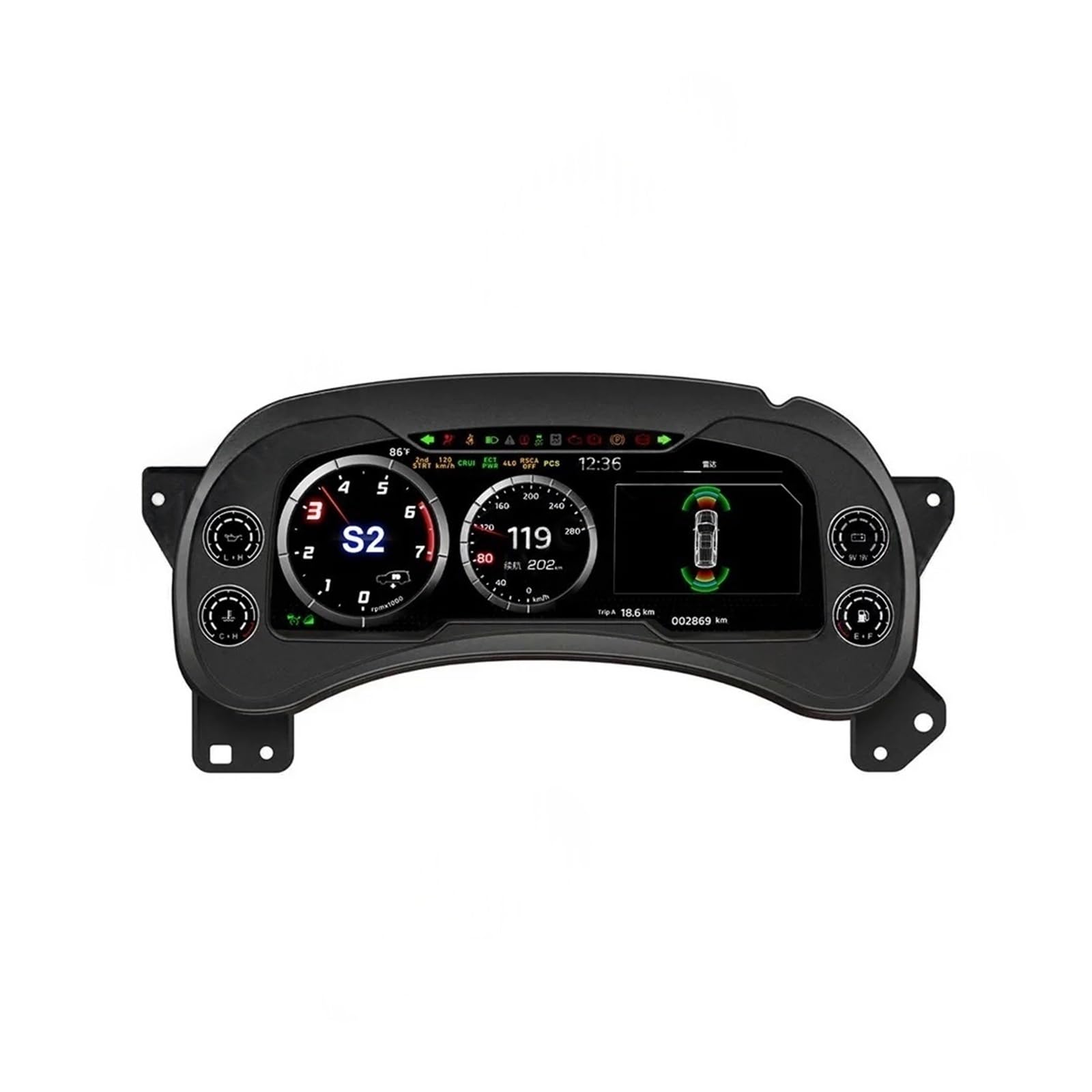 Tablero de instrumentos de coche con velocímetro LCD compatible con Cadillac Escalade/Chevrolet Tahoe/GMC Yukon 2001-2007 Panel de cabina virtual de clúster digital
