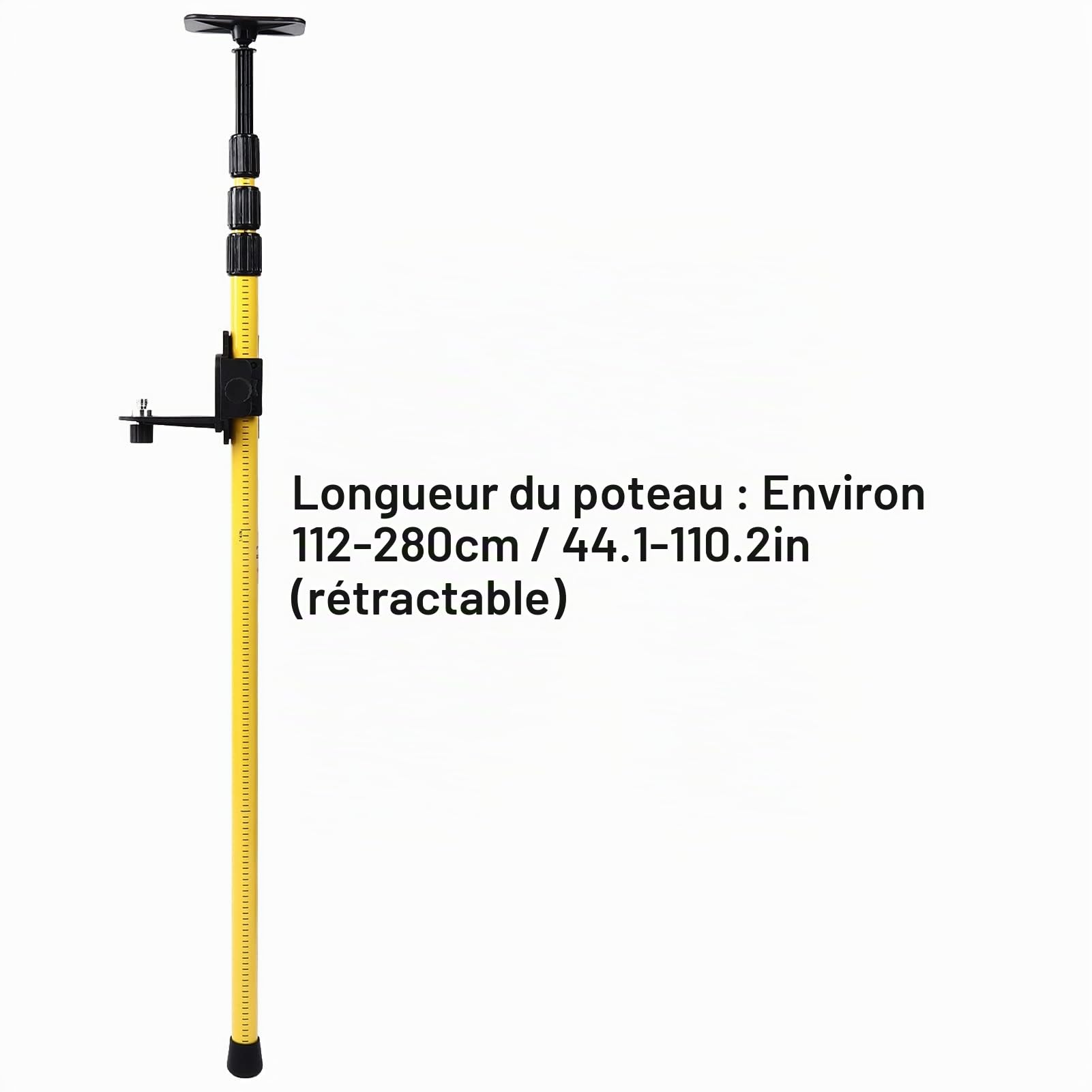 Tige télescopique, facile à monter Tige de montage télescopique Capacité de charge élevée avec table élévatrice pour s rotatifs et à lignes