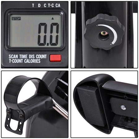 Mini Pedal Exerciser w/ LCD Display Indoor Exercise Bike Resistance Adjustable - Thumbnail 3