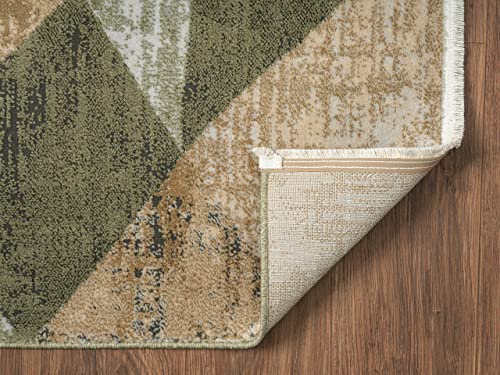 Tapete Abani Savoy Colección 160x229 cm geométrico verde crema miniatura 6