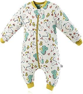 SONARIN Baby Sleeping Bag Baby Sleep Sack Split Leg with Removable Sleeves,3.5 Tog Organic Cotton Sleeping Bag Various Sizes from 6 Months to 6 Years Old