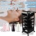 Salon Trolley Cart with Wheels & 5 Drawers, Salon Rolling Stations for Hair Stylist,Hairstylist for Beauty Tattoo Hairdressing Beauty Equipment, Black (T22-5DRAWER)