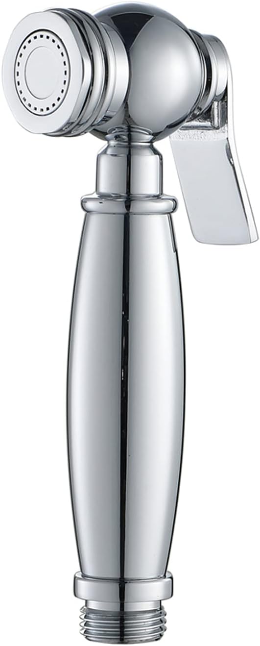 HandheldSprayer, High Pressure Spray Attachment Brass Cleaner and Shower Sprayer for Pet Dogs, Watering Flower,Gold(Chrome)