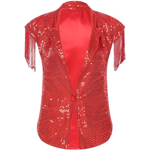 Chaleco con flecos para mujer que transforma prendas básicas en looks retro 2