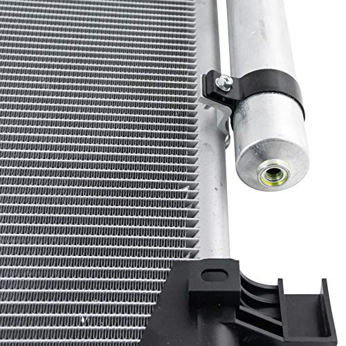 Image of TRQ A /C Condenser and Receiver Drier Assembly Compatible with 2011-2013 Infiniti M37 M56 2014-2017 Q70 3.7 5.6 2015-2017 Q70L 2018 Q70 3.7 Luxe 5.6 Luxe 2019 Q70
