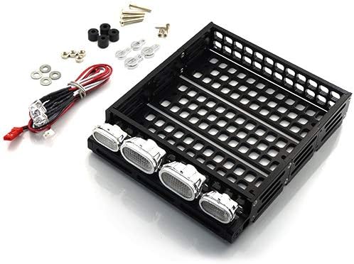 Yeah Racing 1/10 RC Rock Crawler Aluminium Luggage Tray w/4 White Lights YA-0381