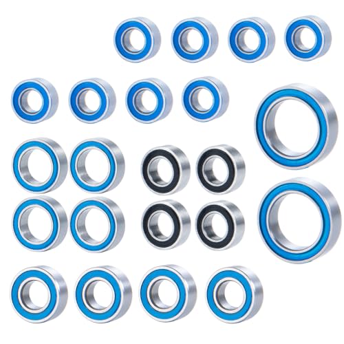 MOHERO 22Pcs TRX4M Sealed Bearing Kit Ball Bearings Set for 1/18 Bronco Defender RC Crawler Car Upgrade Part