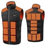 Diealles Shine Chaleco Calefactable Mujer Hombre, Carga USB Chaqueta Calefactable Hombre, Ropa Calefactable con 21 Zonas de Calentamiento y 3 Temperaturas Ajustables (Sin Power Bank) - XL