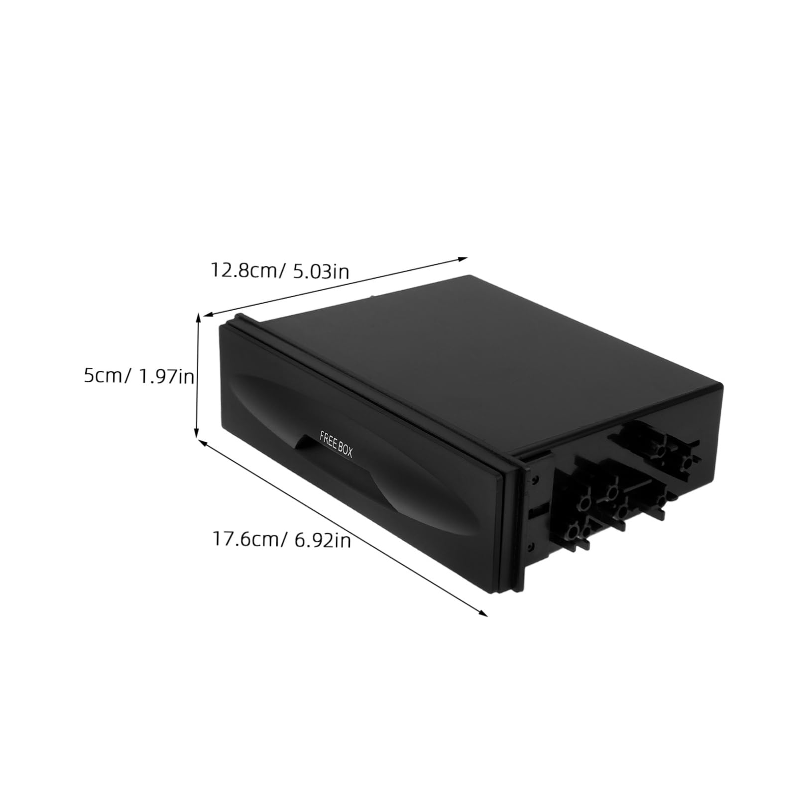 Cabilock Car Stereo Storage Box Auto Stereo Holder with Built Storage for Organizing Items Multi Function Grocery Box for Car Practical for Vehicle Tidy Up