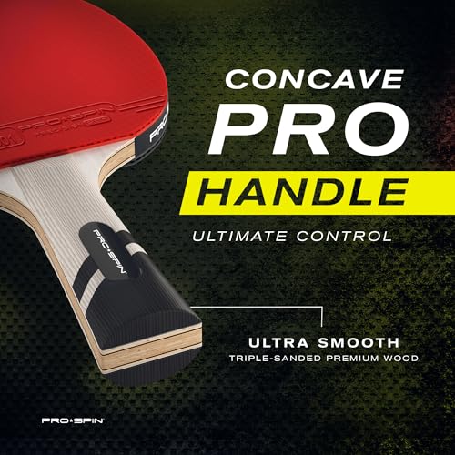 Image of PRO-SPIN Ping Pong Paddles - ITTF Approved Professional Table Tennis Rackets with Carbon Fiber for Superior Control | 7-Ply Blade, Premium Rubber, 2.0mm Sponge
