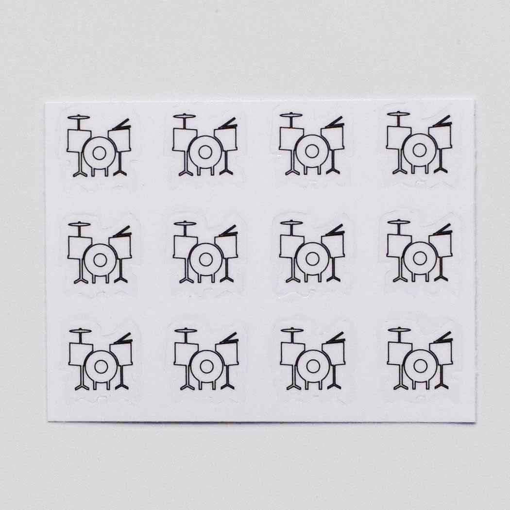 Drum Planner Stickers, 120 Clear Band Practice Music Rock Star Labels Scrapbooking Crafting Sticker image 3