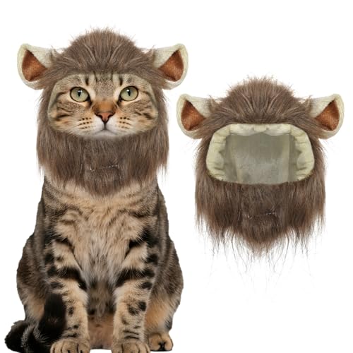 Peluca melena de león para disfraz de perro gato