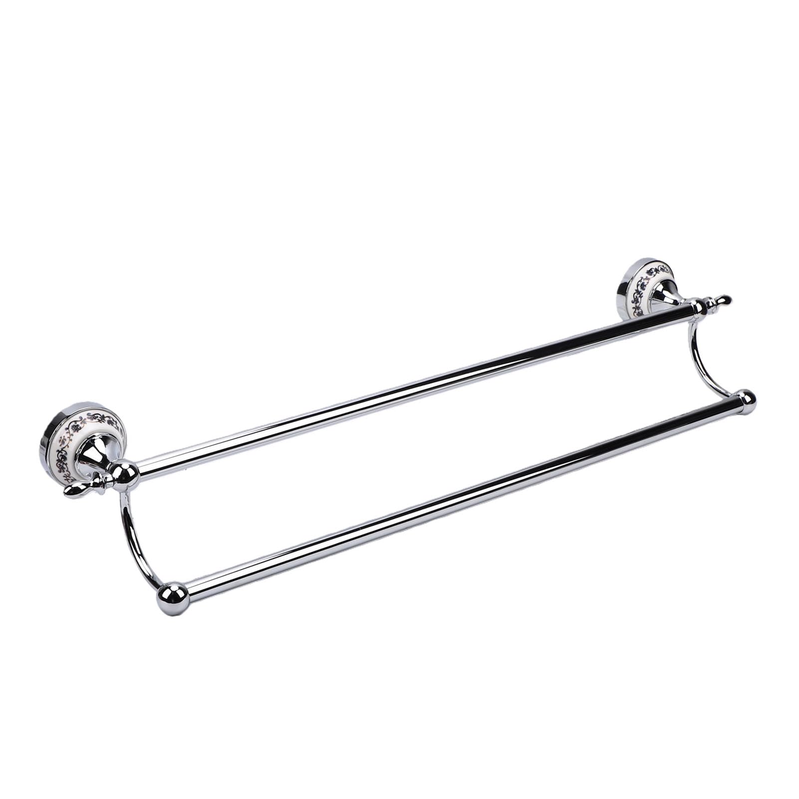 Jeffergarden Soporte de Toalla Doble Montaje en Pared, Cerámica Azul y