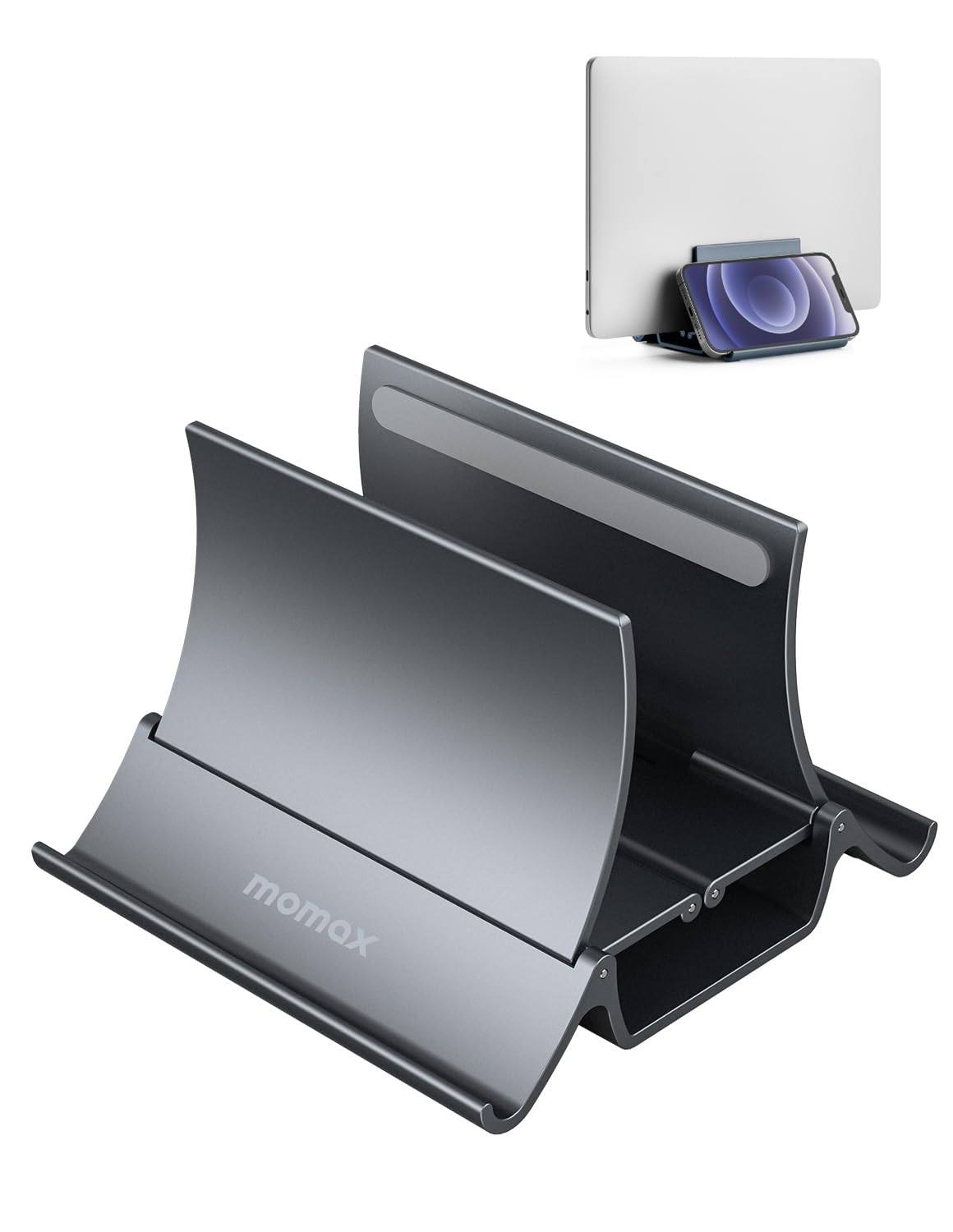 Amazon.co.jp: MOMAX ノートパソコンスタンド 縦置き PCスタンド