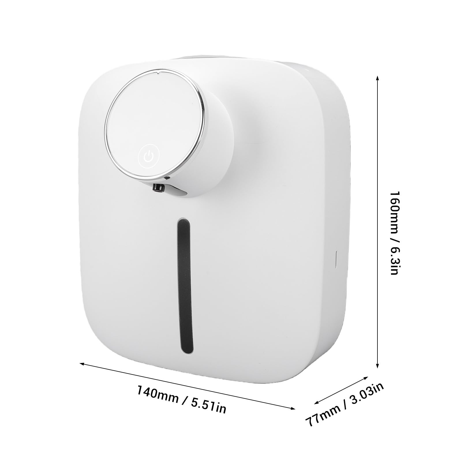 Focket Dispenser di Sapone, Automatico Touchless con Display LED e Batteria Ricaricabile, Dispenser di Sapone per Montaggio a Parete con Serbatoio da 230 Ml per il Bagno di Casa e Ufficio