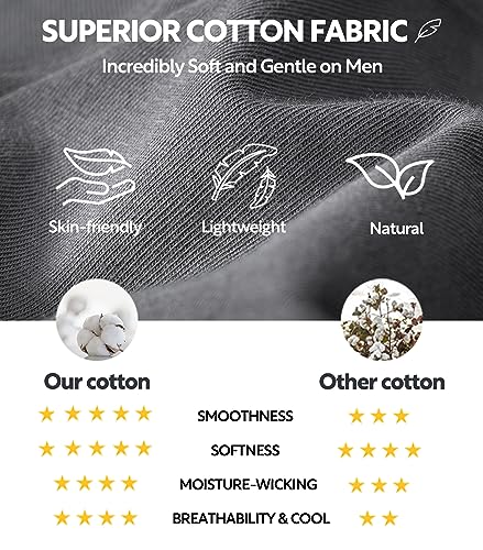 DAVID ARCHY Men's Pajamas Set Soft Cotton Long Sleeve Sleepwear Comfy Loungewear Pjs with Pockets2