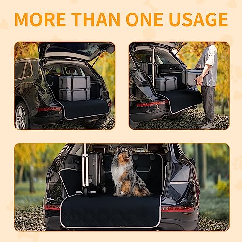 Toozey SUV Cargo Liner for Dogs XL, Waterproof Dog Trunk Seat Cover for Back Cargo Area, Dog Car Floor Mat with Side and Bumper Protector, Pet Cargo Cover Liner for SUV/Van/Truck, Black Toozey SUV Cargo Liner for Dogs XL, Waterproof Dog Trunk Seat Cover for Back Cargo Area, Dog Car Floor Mat with Side and Bumper Protector, Pet Cargo Cover Liner for SUV/Van/Truck, Black
