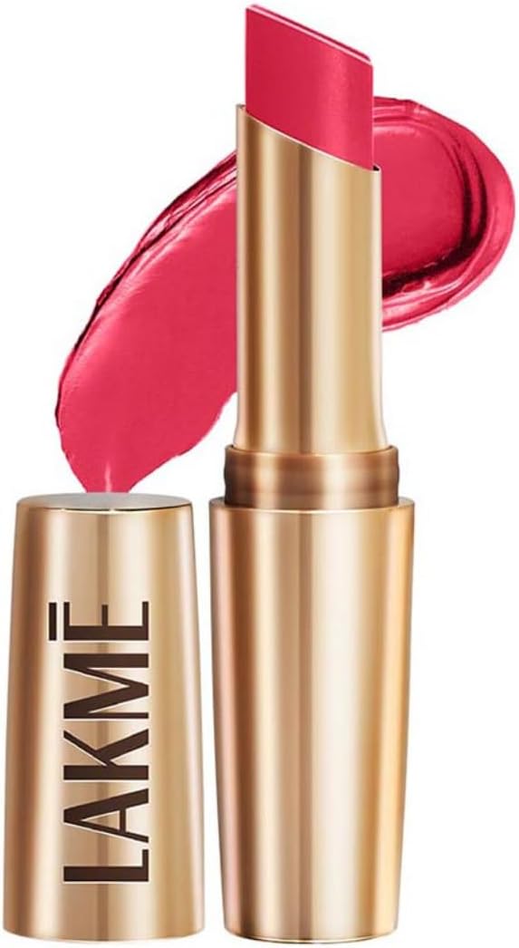 Lakme Powerplay Priming Matte Lipstick, Smooth Matte Finish, Lightweight Lipstick, Smudgeproof, Lasts 16hrs, Hydrates Lips, Ruby Rush, 3.6g