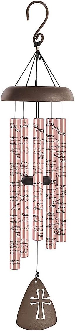 Carson Wind Chime-Sonnet-Lord's Prayer-Rose Gold (30")
